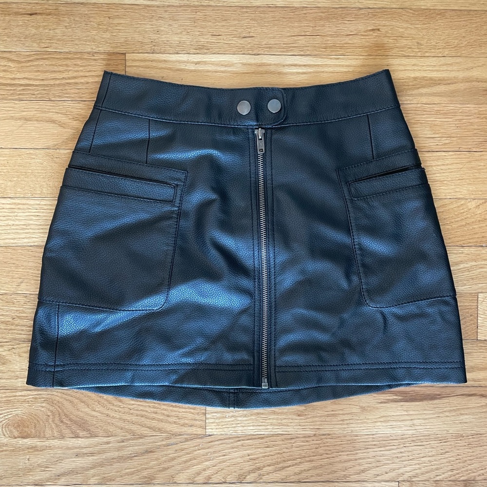 Free People Leather Skirt (size 0)